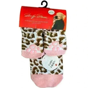 🌈 6/$60, NWT, Chatties Pet & Owner Sock Set, Brown, Leopard, Large Dog